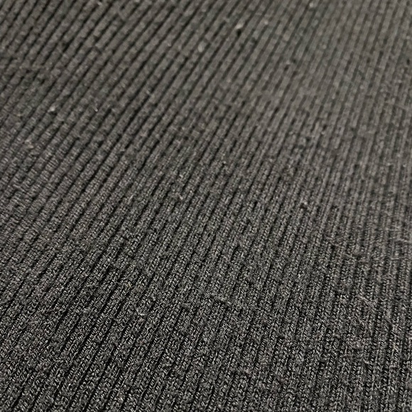 Y2K Say What Cowl Neck Black Ribbed Short Sleeve Sweater Studded Size P L - Picture 8 of 12